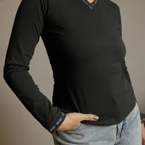 Crni vintage longsleev Dolce & Gabbana Basic iz 90-00-ih