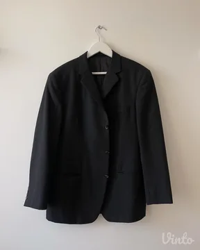 Klasičan vintage crni sako 90 retro unisex 100% vuna