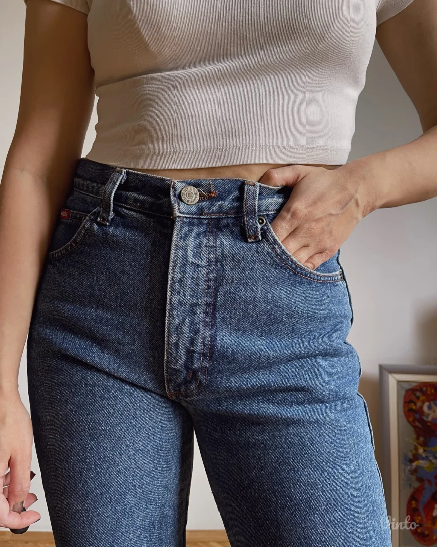 Vintage farmerke Carrera sa visokim strukom i ravnim krojem