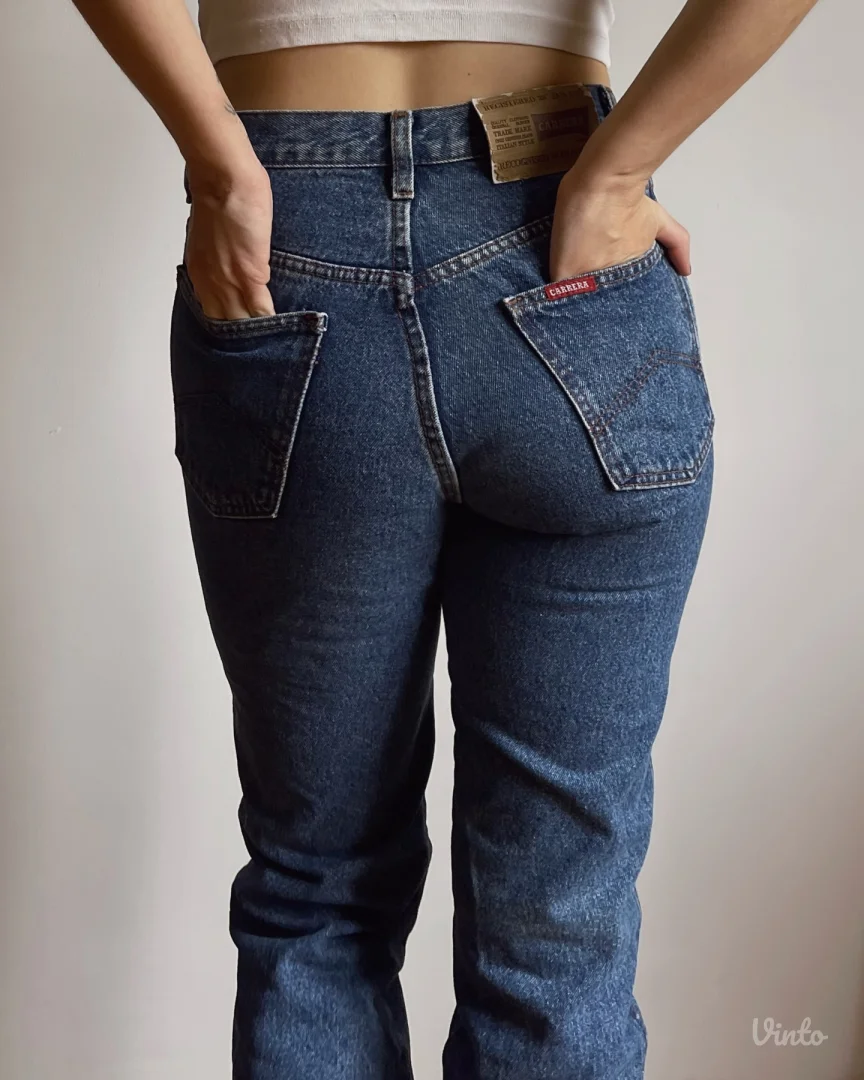 Vintage farmerke Carrera sa visokim strukom i ravnim krojem