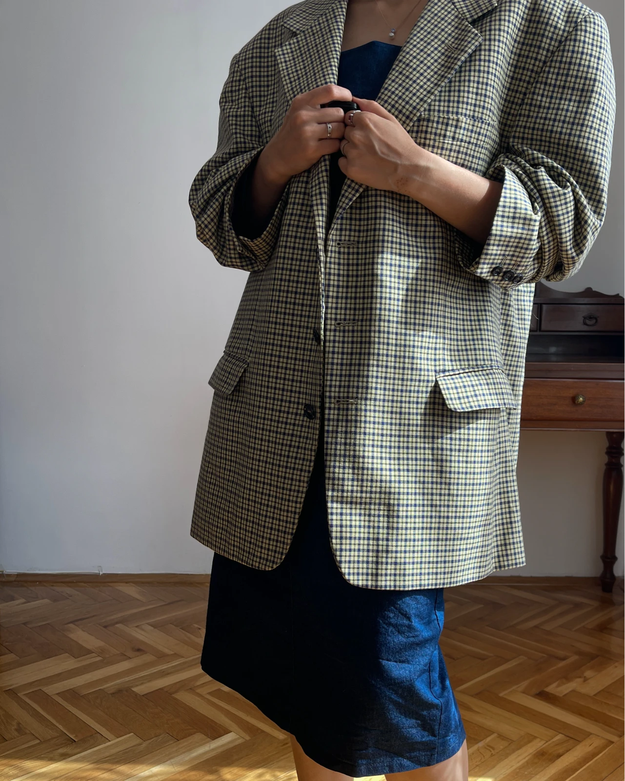 Vintage karirani sako 80s