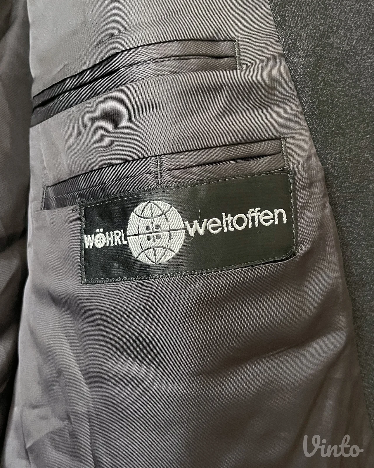 Klasičan vintage crni sako 90 retro unisex 100% vuna