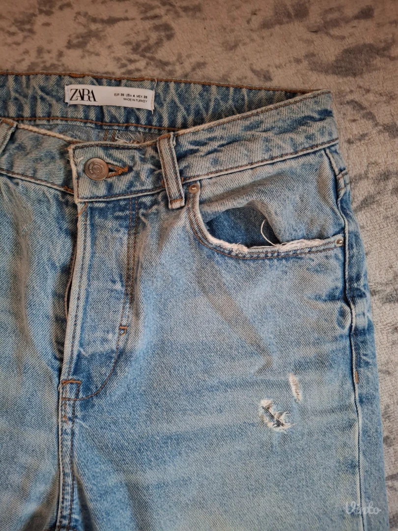 Zara farmerke crop flare visok struk