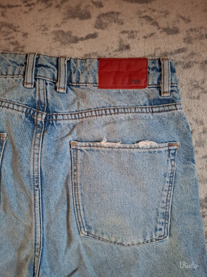 Zara farmerke crop flare visok struk