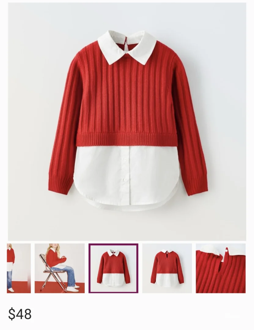 ZARA košulja + džemper ❤️