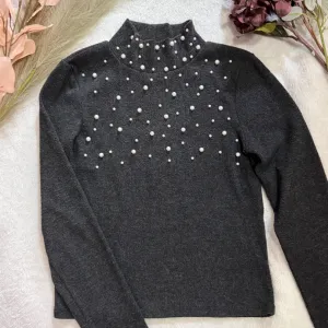 ZARA siva rolka sa biserima 🩶