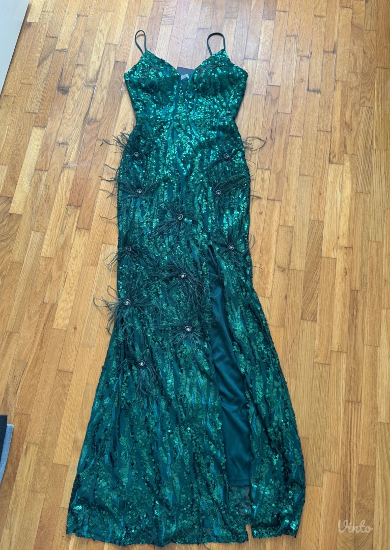 Svecana dugacka haljina sa prorezom