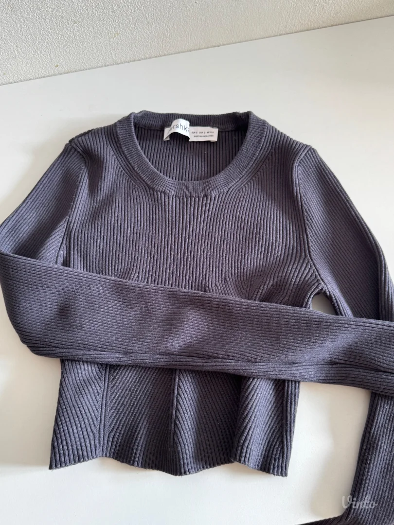 Majica sa dugim rukavima crop