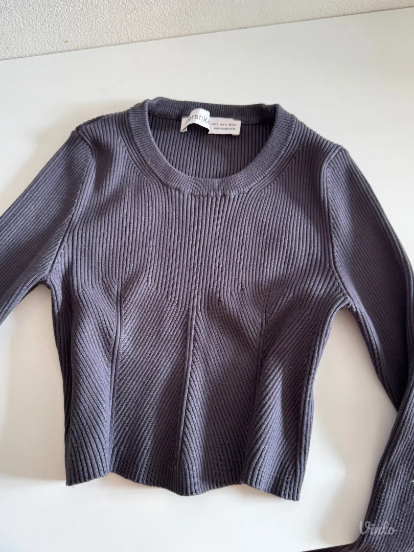 Majica sa dugim rukavima crop