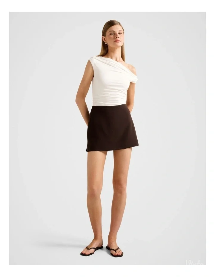 Mini suknja braon boje - Prestiž (M), nova
