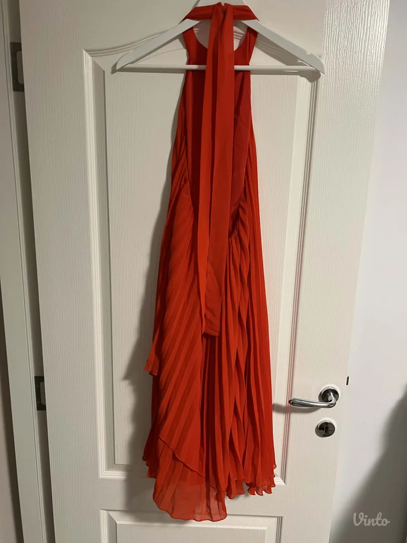 H&M kratka koralno crvena haljina