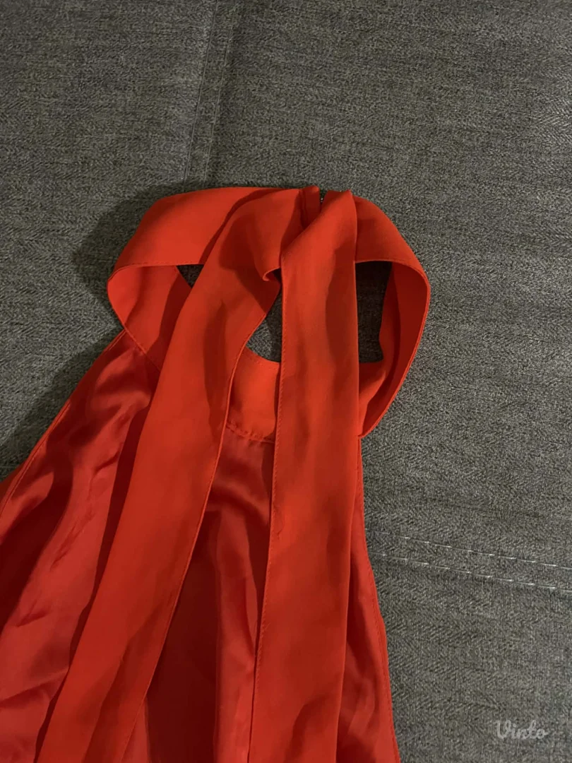 H&M kratka koralno crvena haljina