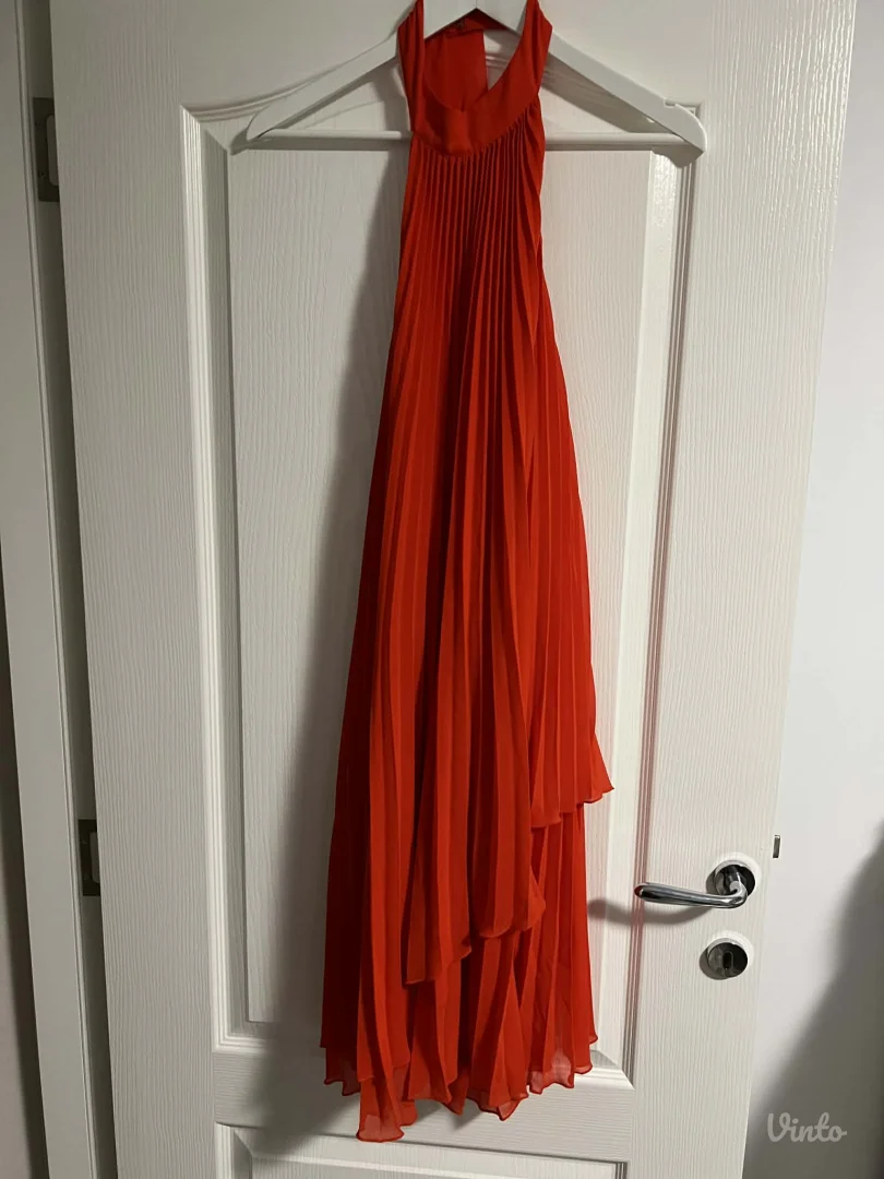 H&M kratka koralno crvena haljina