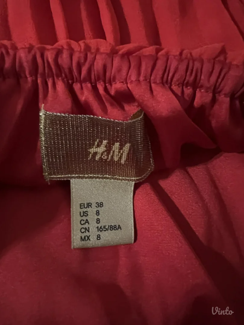 H&M kratka koralno crvena haljina