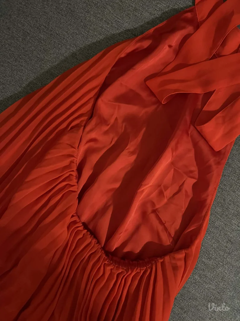 H&M kratka koralno crvena haljina