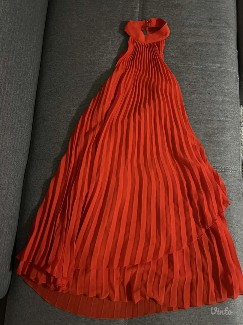 H&M kratka koralno crvena haljina