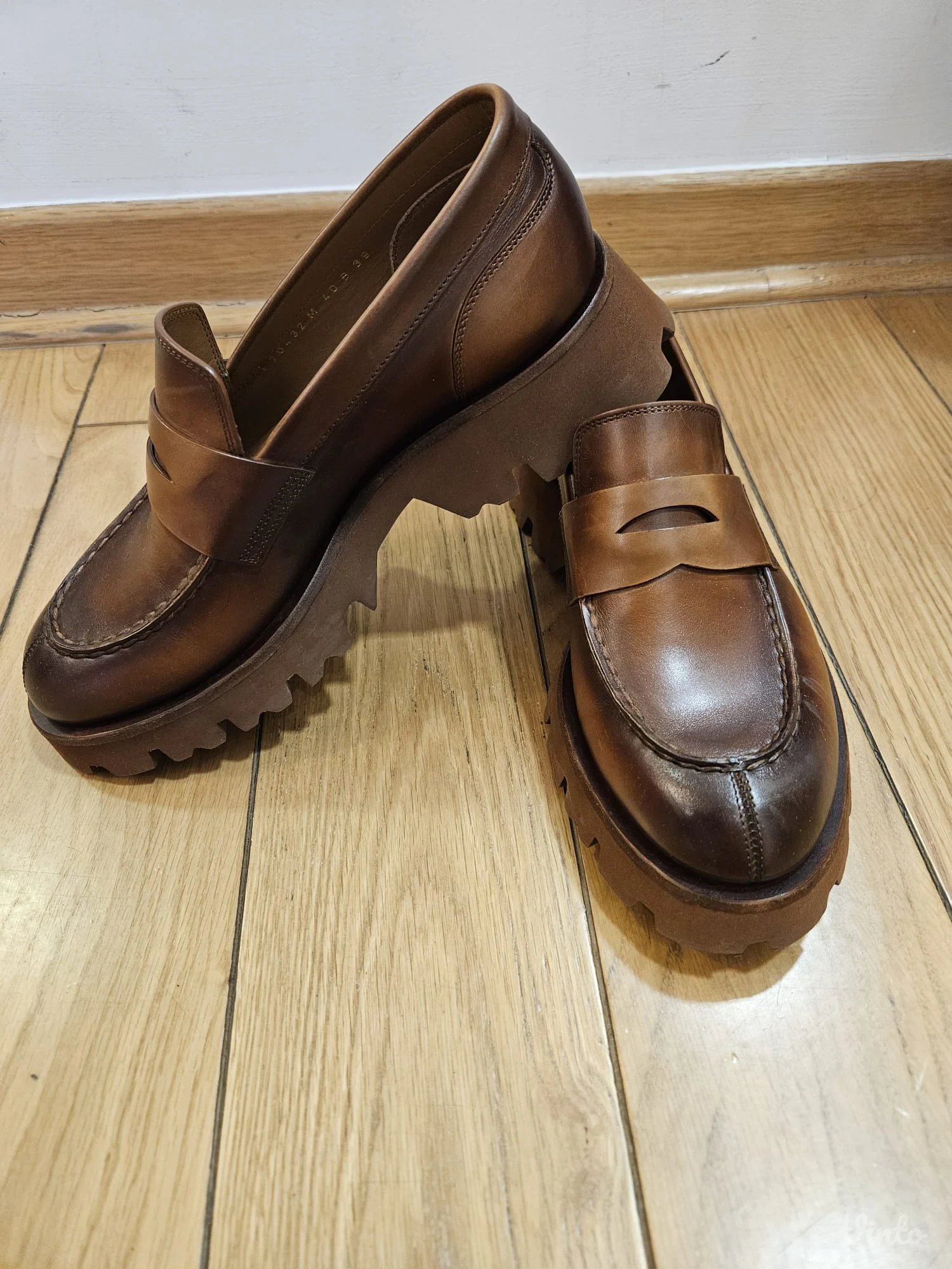 SANTONI braon ženske mokasine