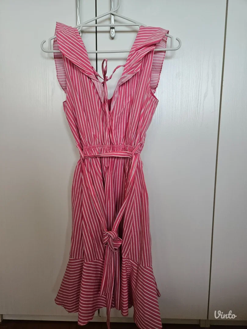 Roze letnja pamucna haljina