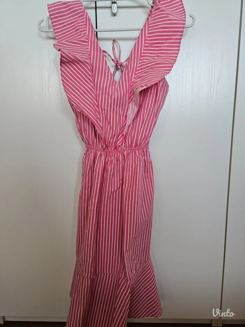 Roze letnja pamucna haljina