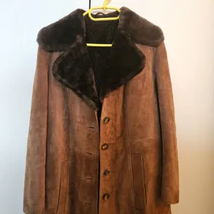 Braon kožna jakna, veličina M/L