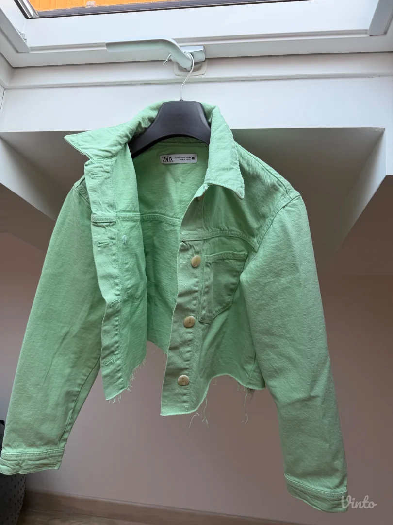 Zelena teksas jakna zara