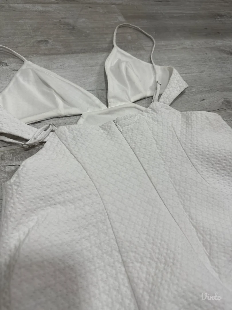 ZARA bela haljina sa prorezima