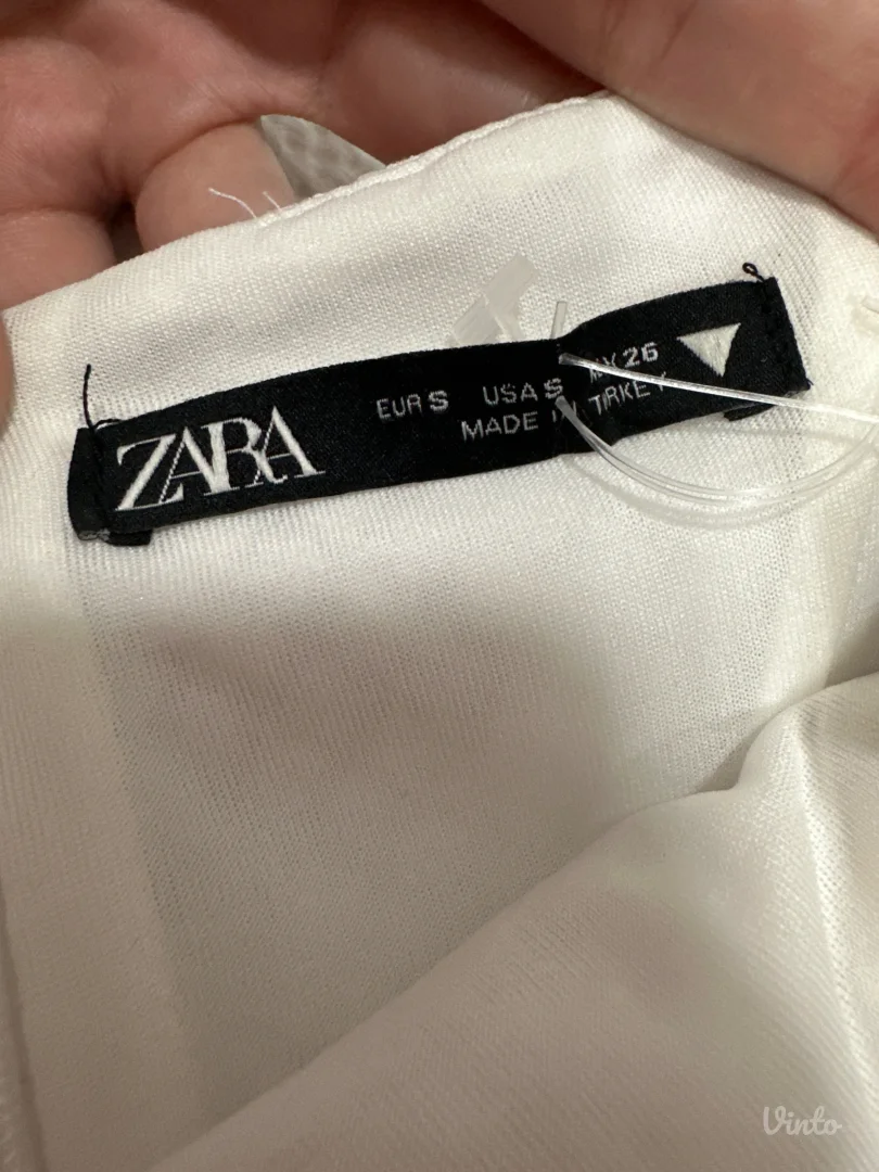 ZARA bela haljina sa prorezima