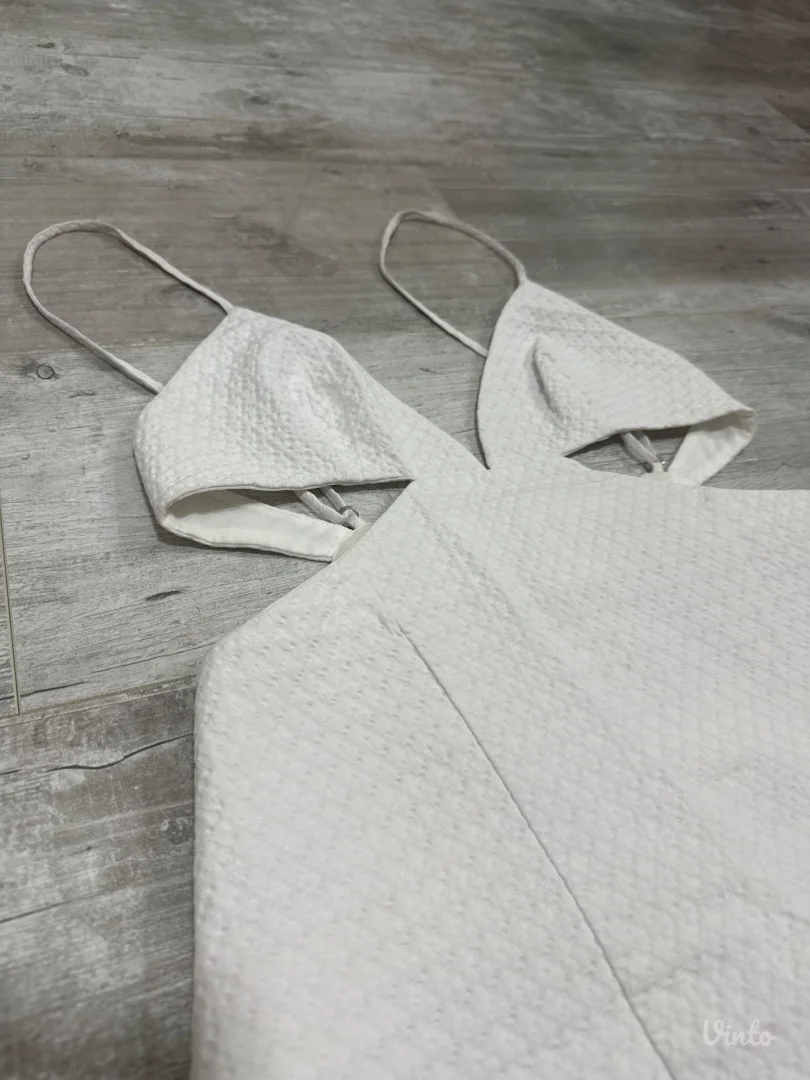 ZARA bela haljina sa prorezima