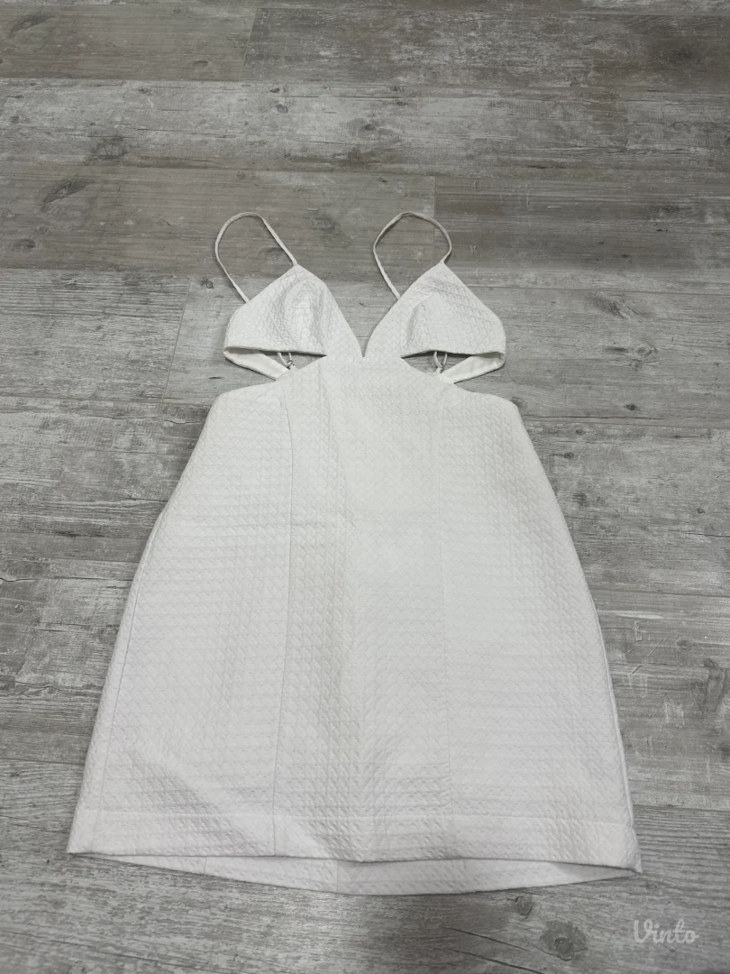 ZARA bela haljina sa prorezima