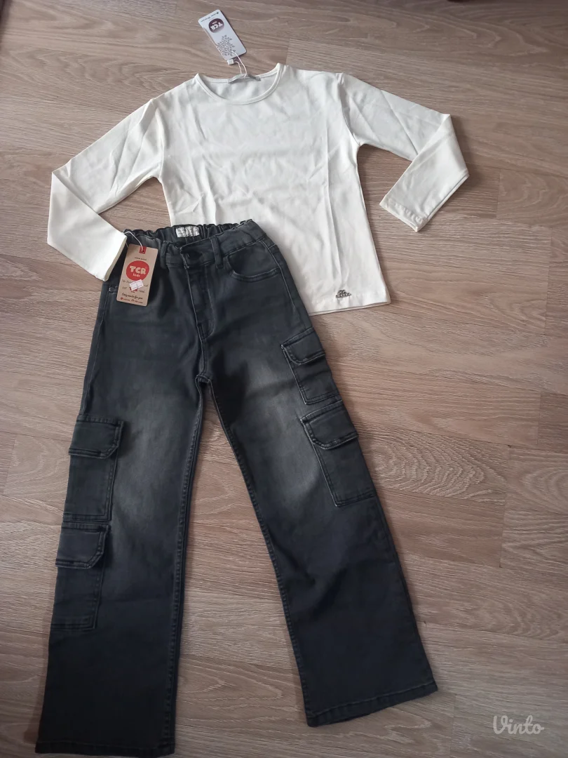 Tcr jeans farmerke I bluzica br 8- novo