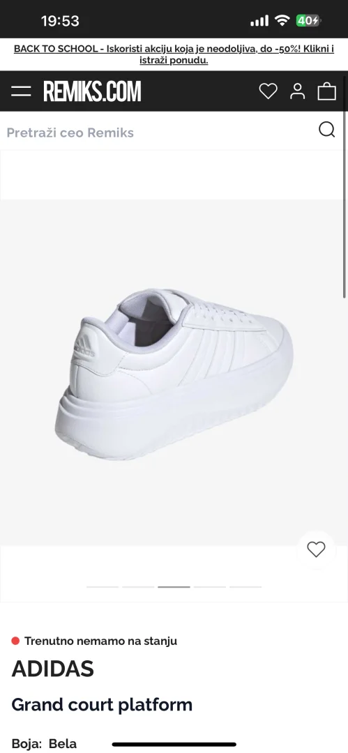 Adidas grand court platform