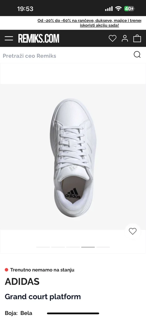 Adidas grand court platform