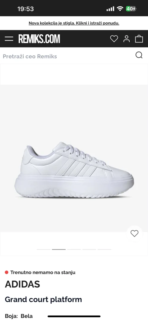Adidas grand court platform