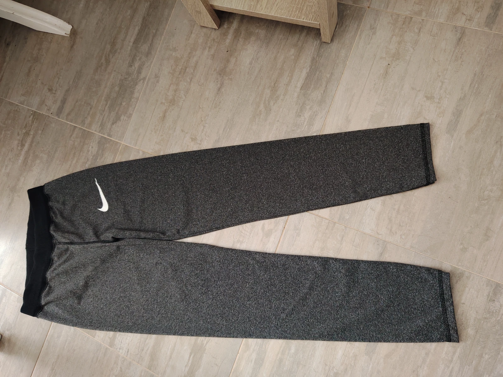 NIKE ženske sportske helanke – sive melanž, visok struk