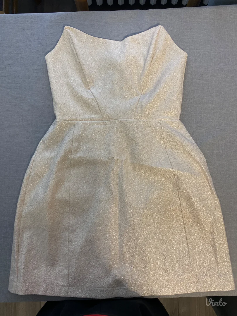 Prelepa zlatno-bez svecana korset haljina
