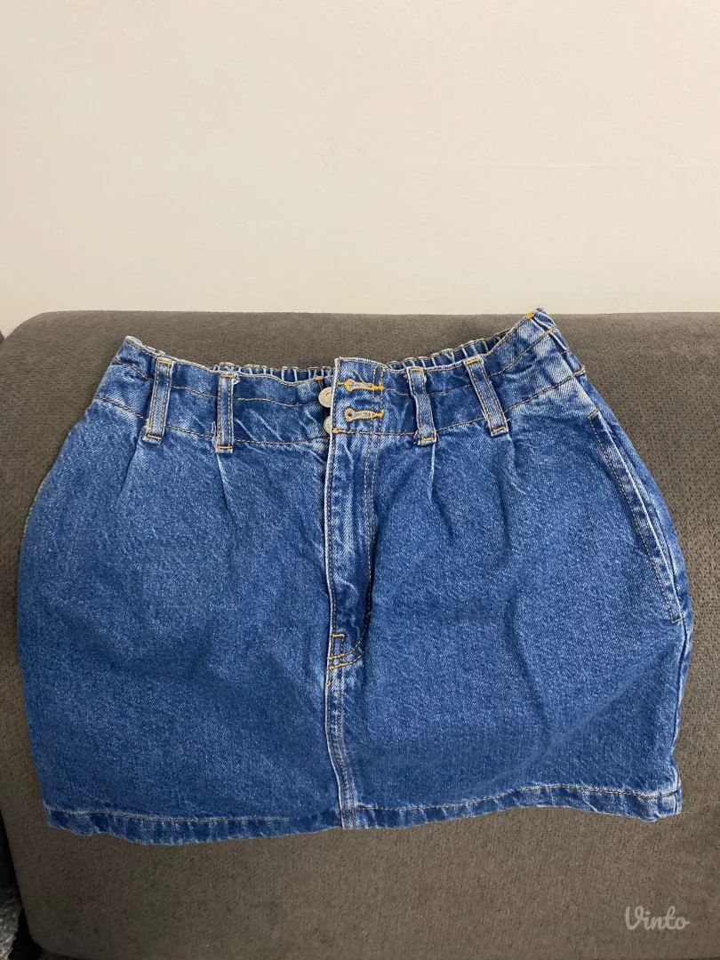 Pull and bear mini teksas suknja