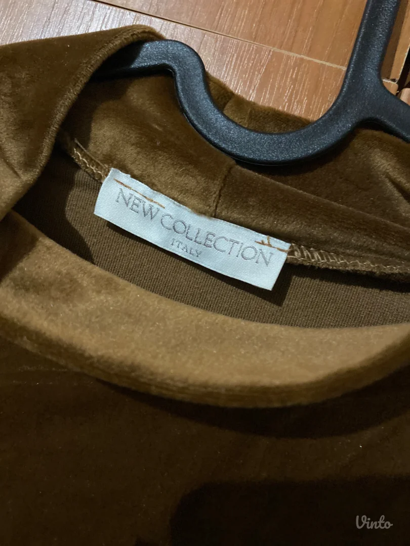 Prelepa braon plišana haljina