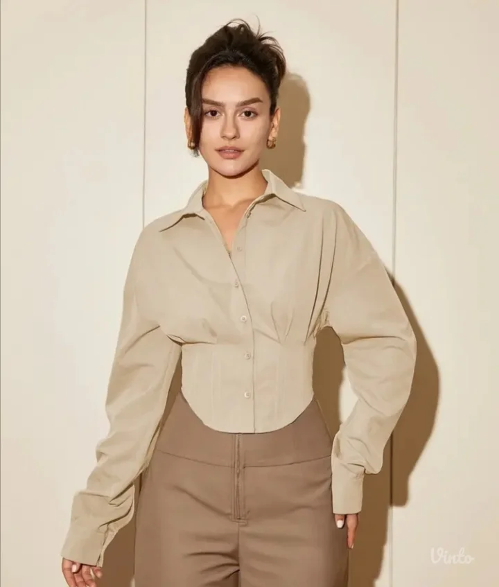 Shein korset crop košuljica