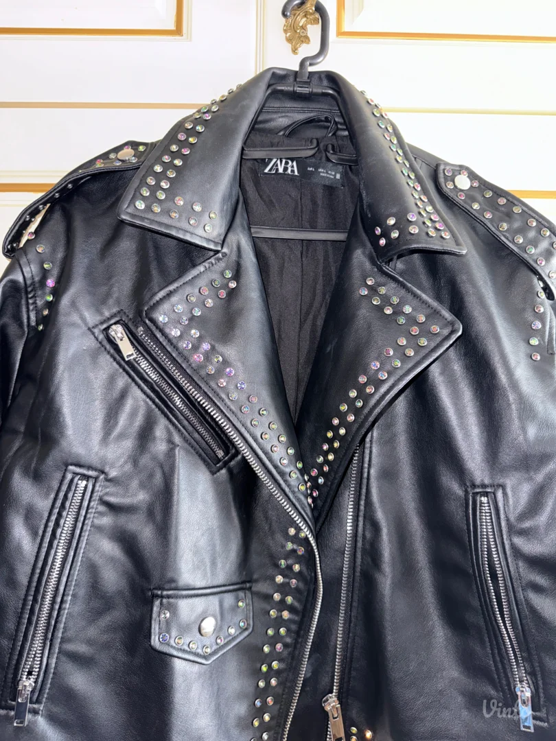 Zara kozna jakna sa cirkonima