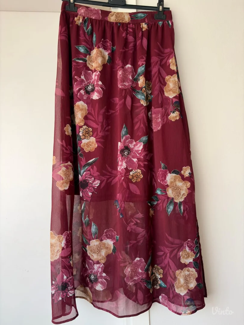 Bordo Lindex cvetna suknja