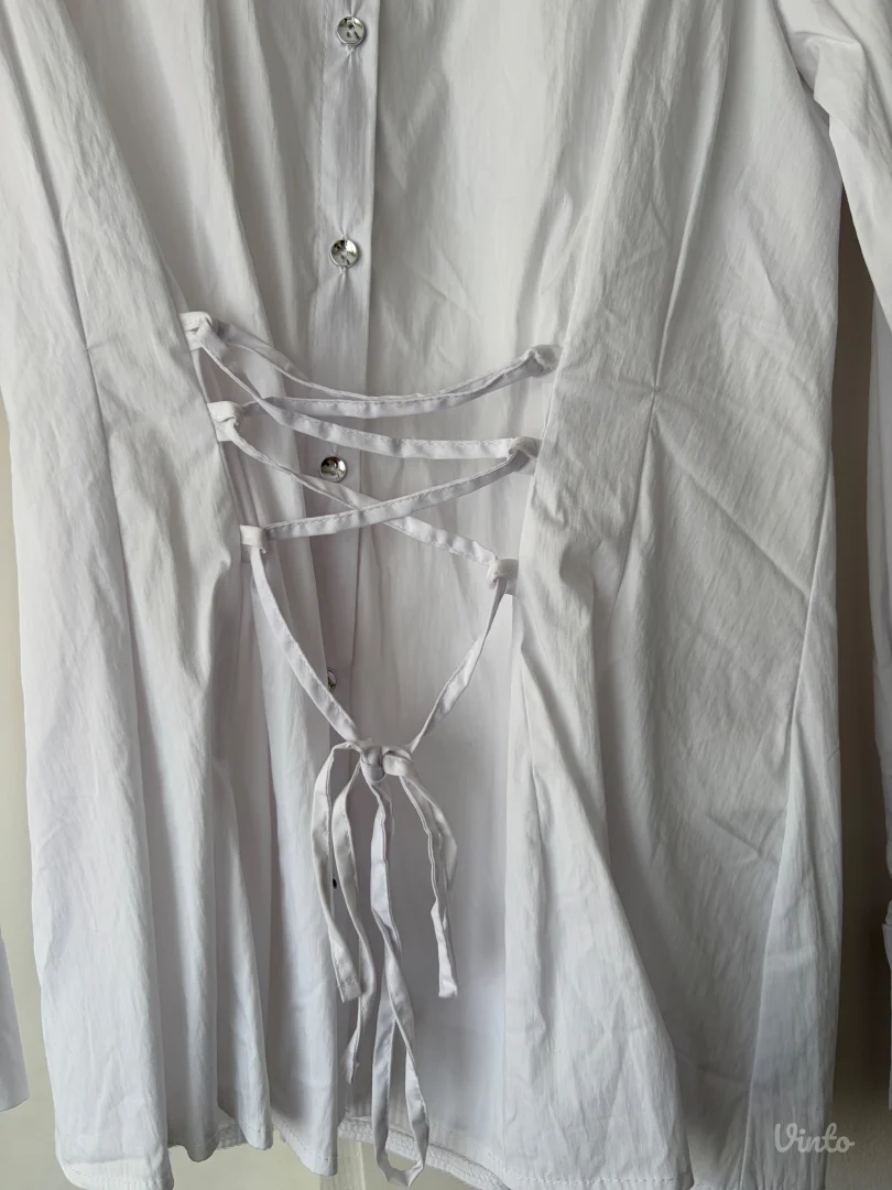 Mohito Bela košulja sa vezivanjem u struku