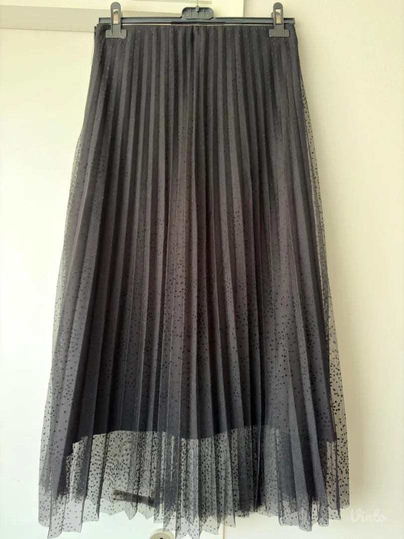 Crna Zarina plisirana suknja od tila