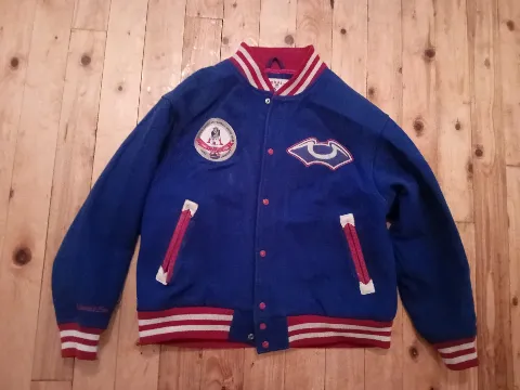 Mitchell & Ness NFL New England Patriots Kožna Koledž Jakna (XL)
