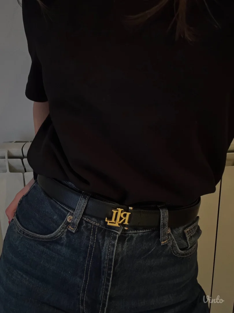 Ralph Lauren Kožni crni kais original