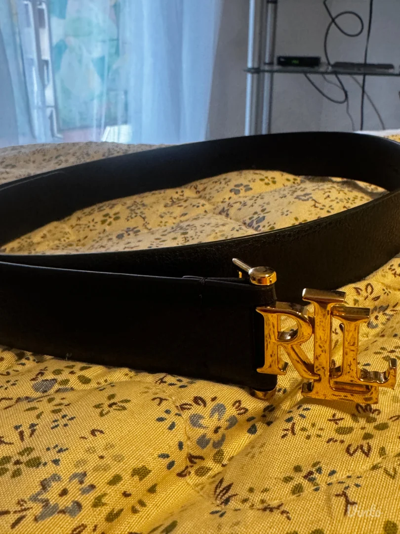 Ralph Lauren Kožni crni kais original