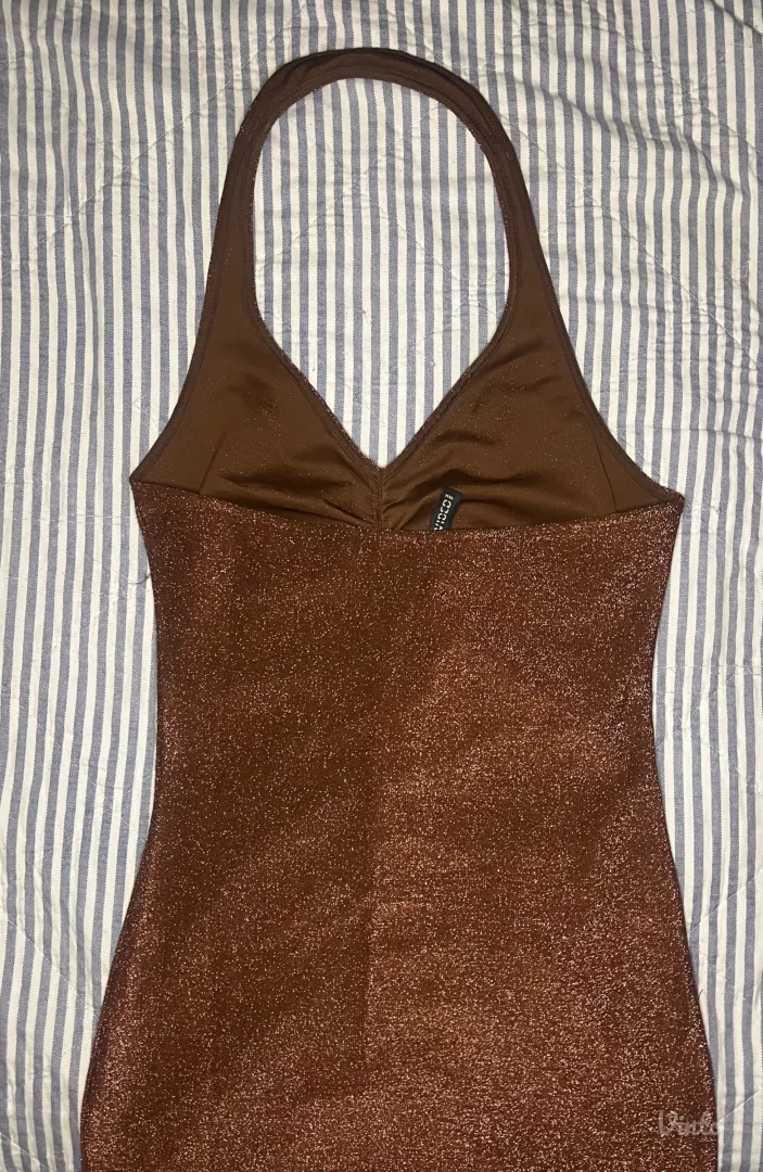 Novogodisnja bronzana haljina S