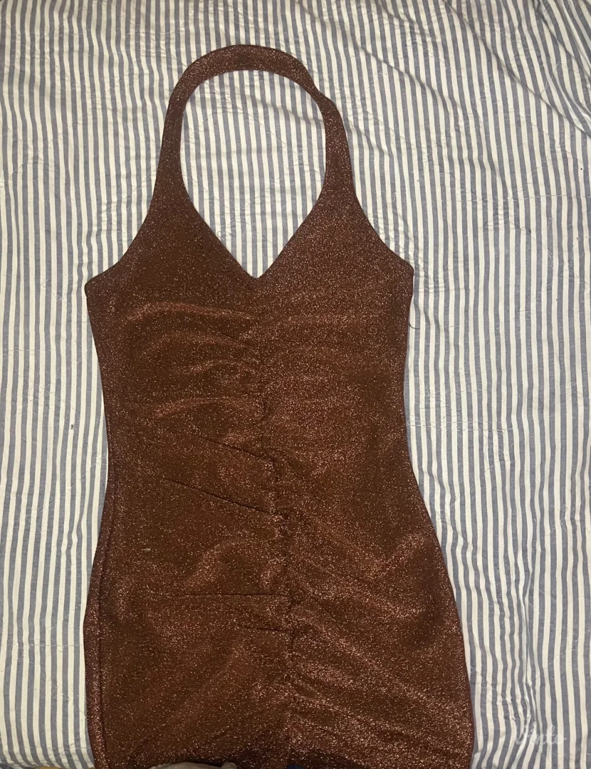 Novogodisnja bronzana haljina S