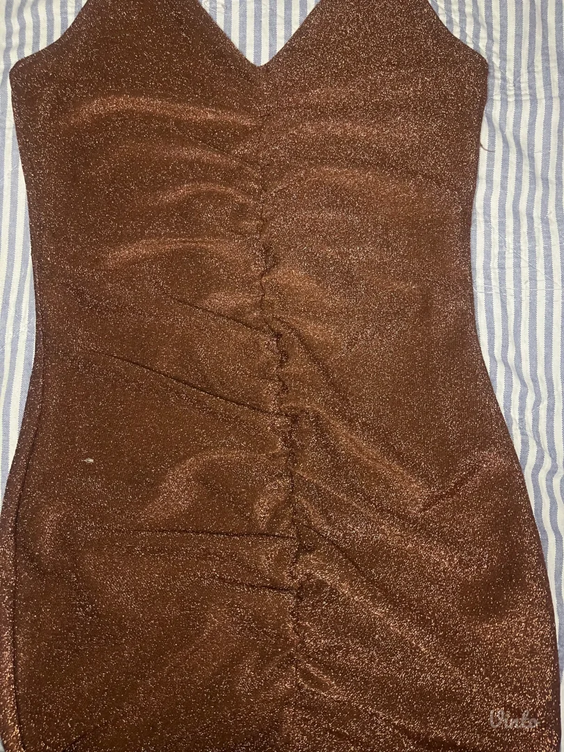 Novogodisnja bronzana haljina S