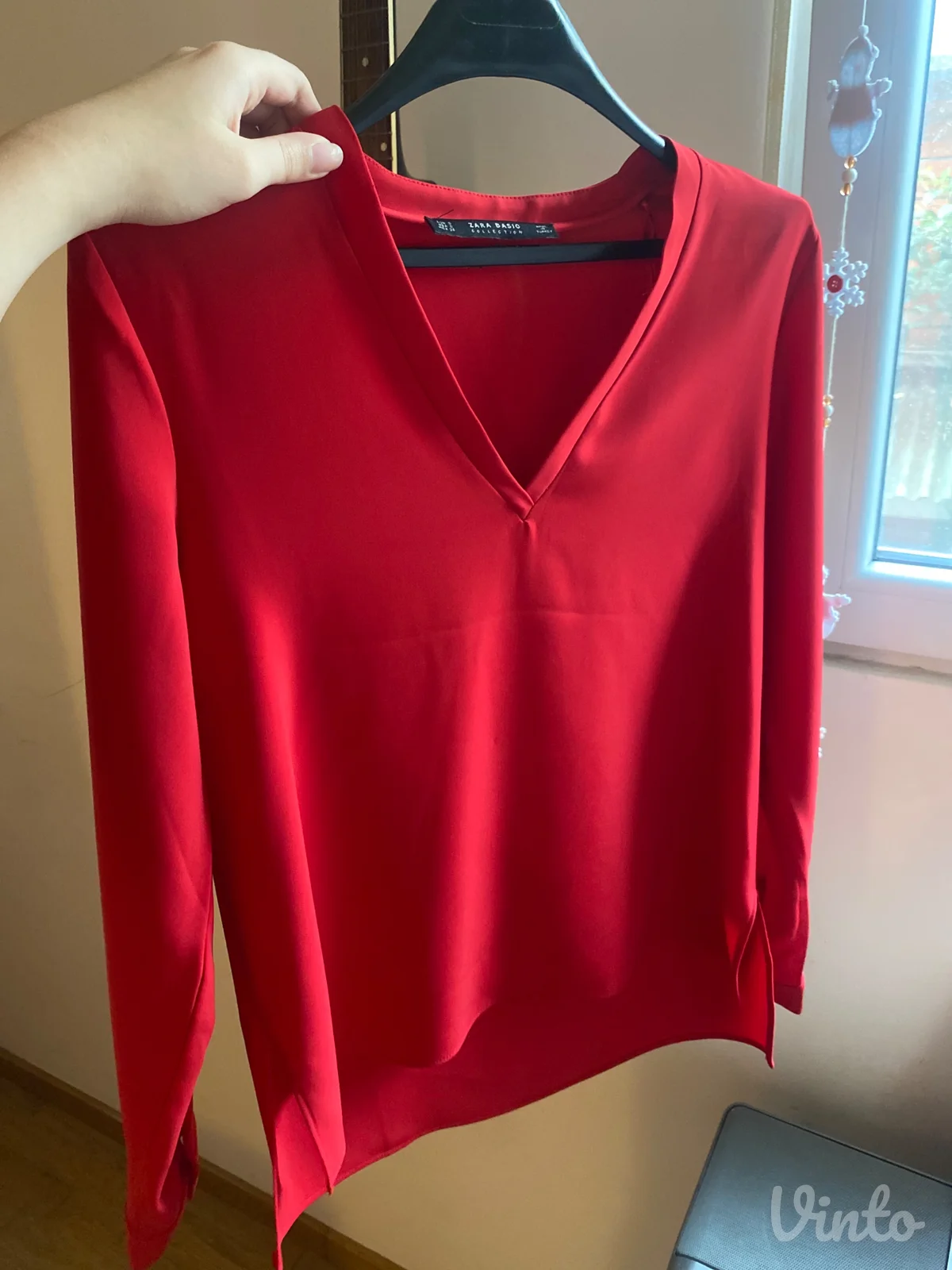 Zara elegantna crvena bluza