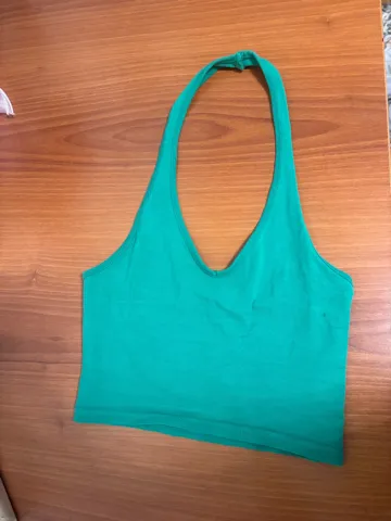 H&M krop top zeleni XS